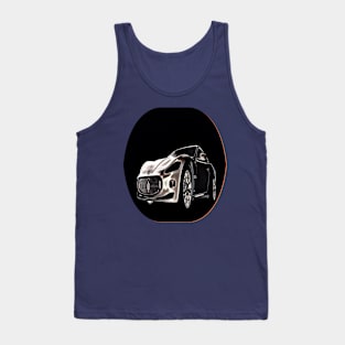 Gray Car Cartoon Tank Top